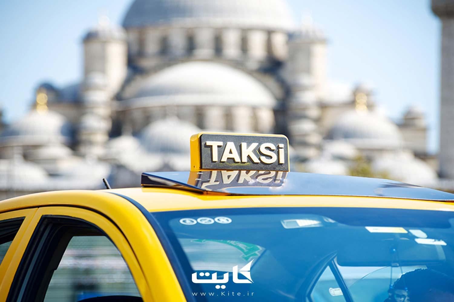 تابلوی یک تاکسی در ترکیه