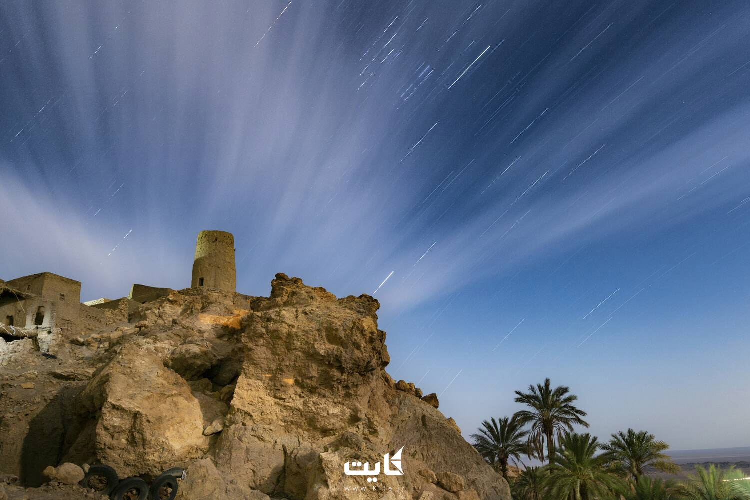 روستای نایبند طبس - ستارگان در آسمان شب